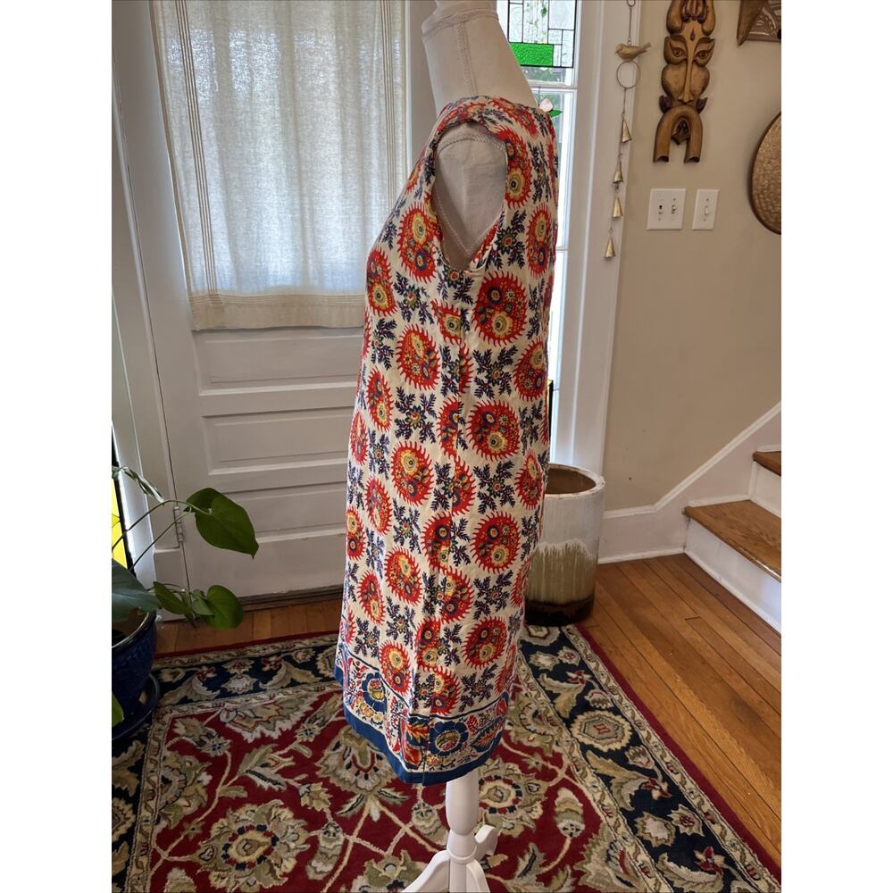 Vintage 50s 60s Handmade XS Floral Mini Summer Dress Mod MCM Retro Cotton Zip - Picture 10 of 14